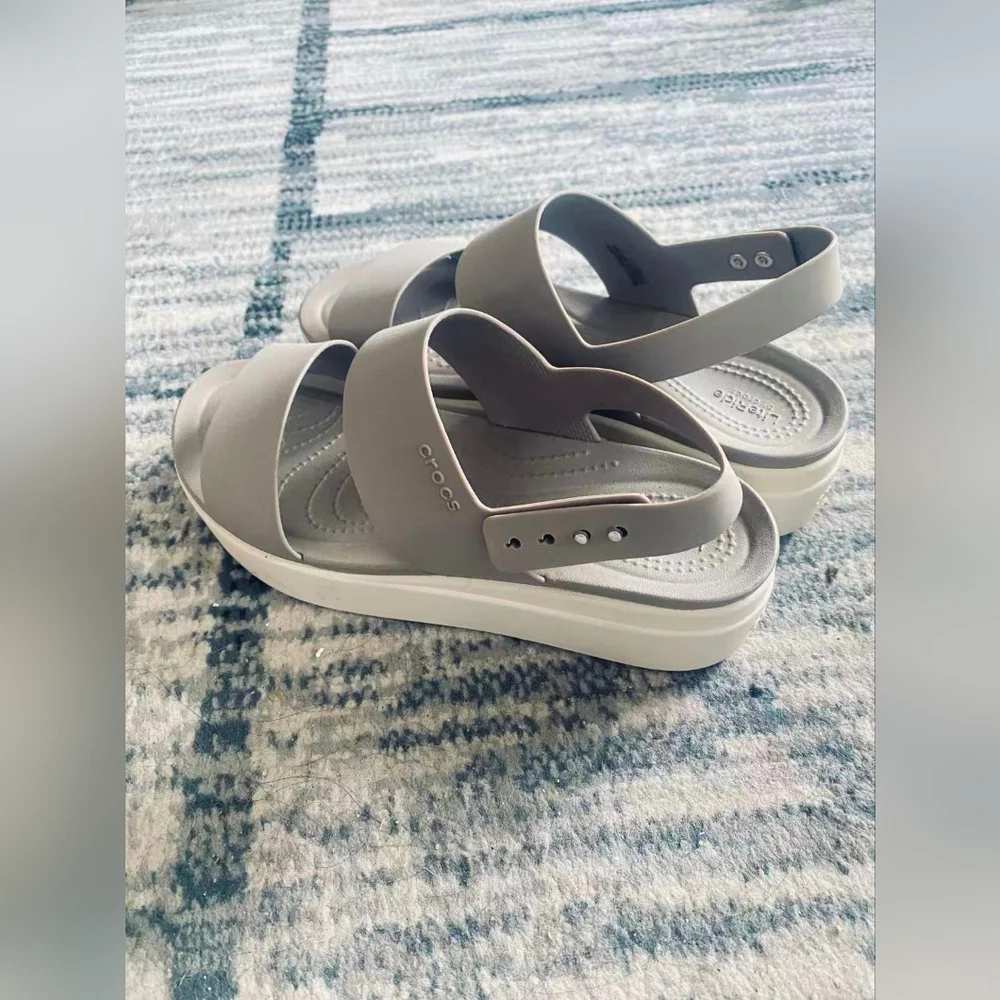 CROCS Women’s Dual-Strap Slingback Sandal in Light Gray - Picture 5 of 5